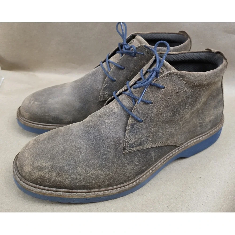Ecco Jeremy (Sz 44 US 10) Hybrid Chukka Boots Brown Leather Lace Up Ankle